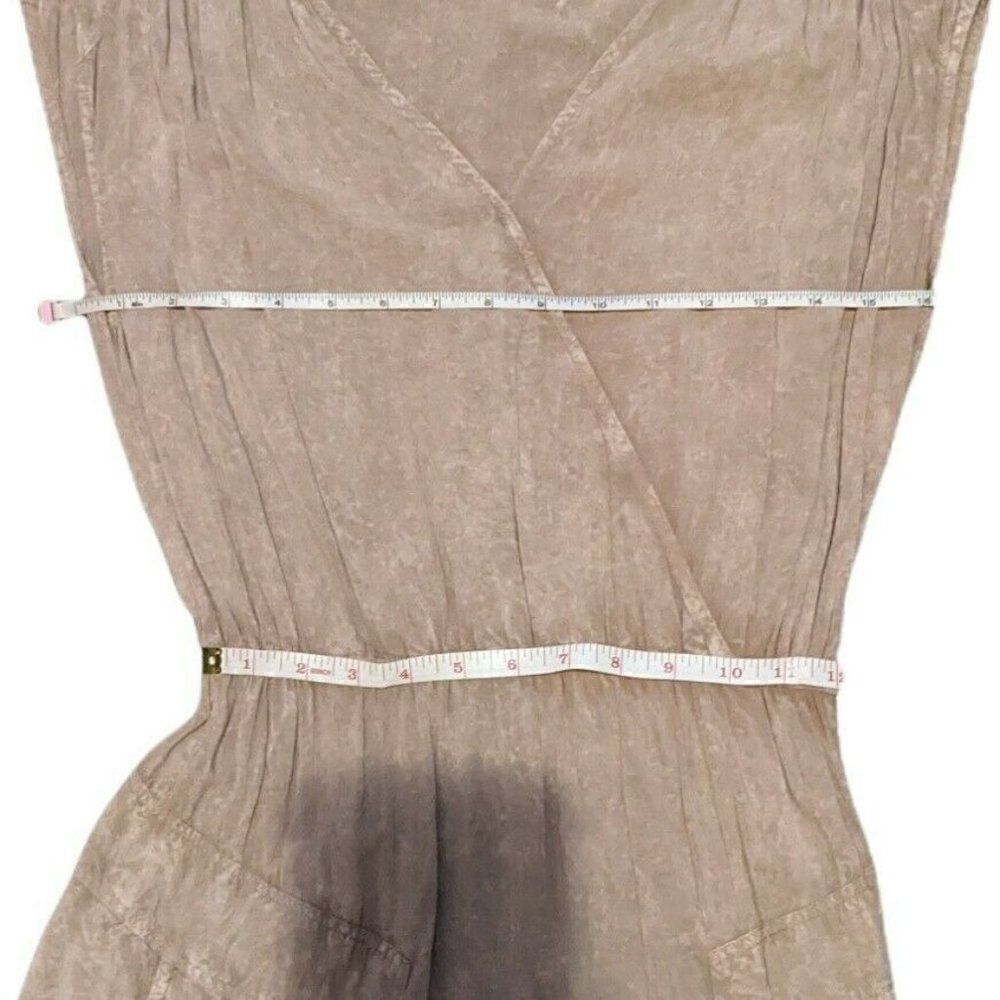 ‎The Odells Hi-Low Sleeveless Dress Pockets Beige Beach Lightweight Rayon XS - Picture 6 of 7